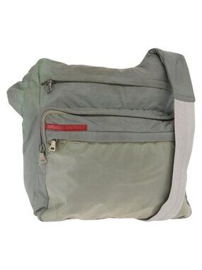 Authentic PRADA Sports Shoulder Bag Nylon Green Silver